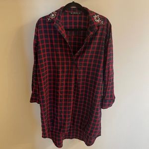 Plaid Shirt Dress